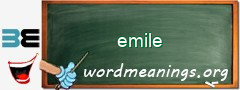 WordMeaning blackboard for emile